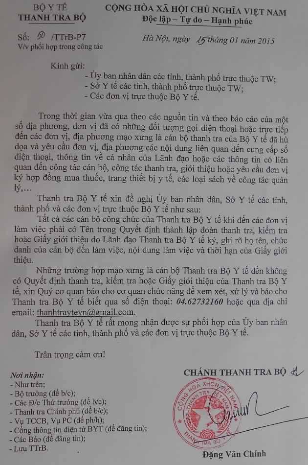 thanh tra bộ y tế
