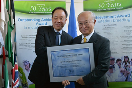 Cơ quan Năng lượng nguy&ecirc;n tử quốc tế (IAEA) trao giải thưởng cho c&aacute;c c&aacute; nh&acirc;n v&agrave; tổ chức của c&aacute;c nước th&agrave;nh vi&ecirc;n c&oacute; nhiều th&agrave;nh tựu trong lĩnh vực đột biến tạo giống