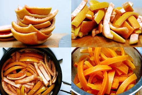 C&aacute;c bước l&agrave;m mứt vỏ bưởi ngon