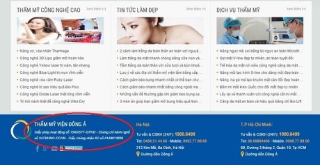 Giật m&igrave;nh: 3 thẩm mỹ viện &ldquo;x&agrave;i&rdquo; chung 1 giấy ph&eacute;p!