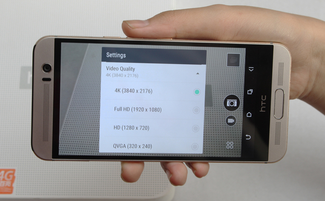 HTC One M9 Plus c&oacute; khả năng quay video chuẩn 4K