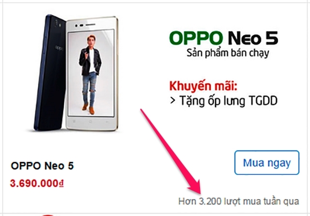 Neo của OPPO với bộ nhớ trong lớn hơn, dung lượng pin được n&acirc;ng cao