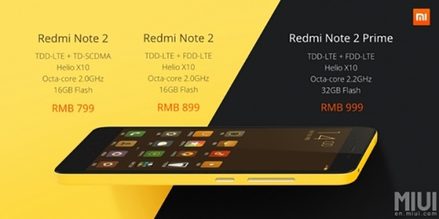 Xiaomi Redmi Note 2 chỉ với mức gi&aacute; 2,8 triệu đồng 