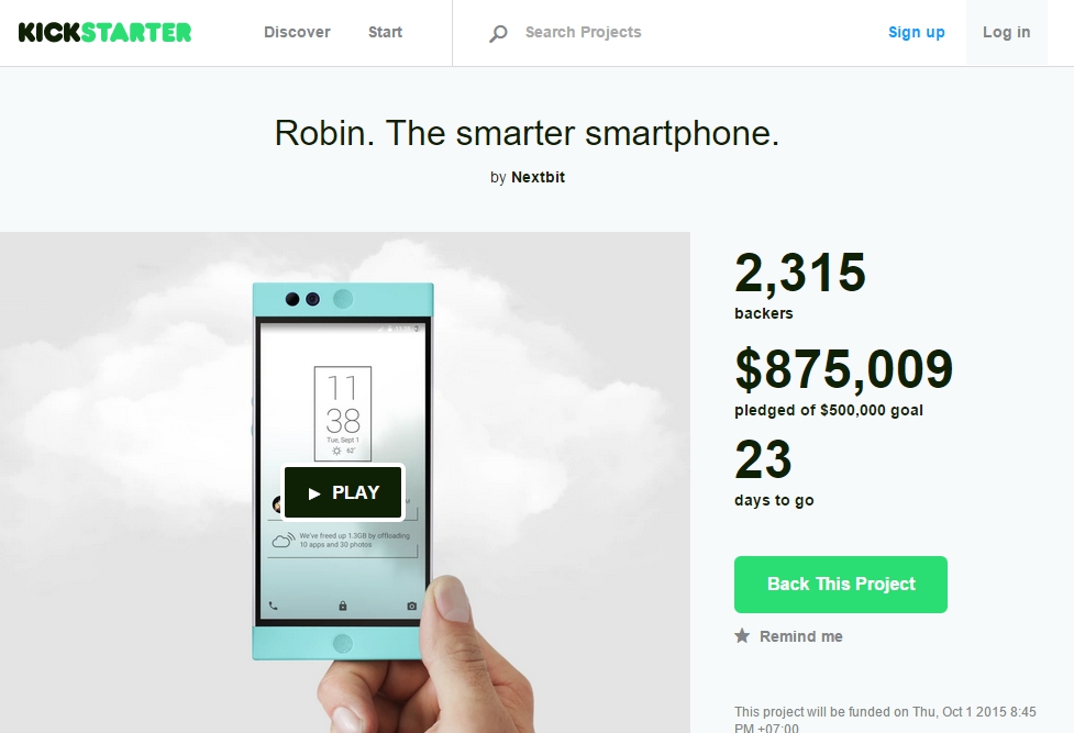 Nextbit Robin chạy Android 6.0 Marshmallow khi b&aacute;n ra