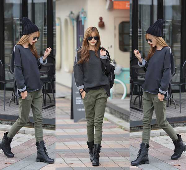 Mặc đẹp ng&agrave;y lạnh xuống phố c&ugrave;ng c&ocirc; n&agrave;ng c&aacute; t&iacute;nh với quần baggy bụi bặm
