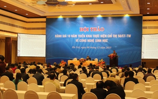 Bộ Khoa học v&agrave; C&ocirc;ng nghệ đ&atilde; tổ chức Hội thảo đ&aacute;nh gi&aacute; 10 năm triển khai thực hiện Chỉ thị 50/CT-TW về C&ocirc;ng nghệ sinh học. 