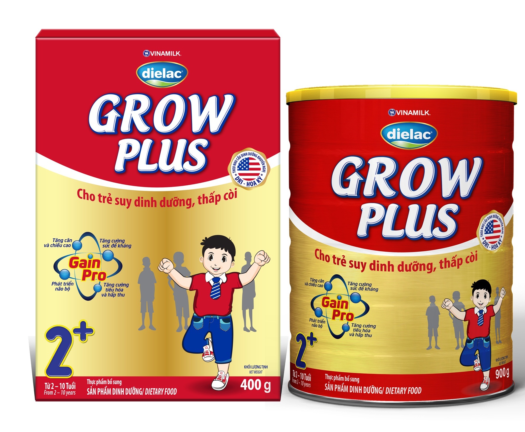 Dielac Grow Plus - Đặc chế cho trẻ suy dinh dưỡng thấp c&ograve;i