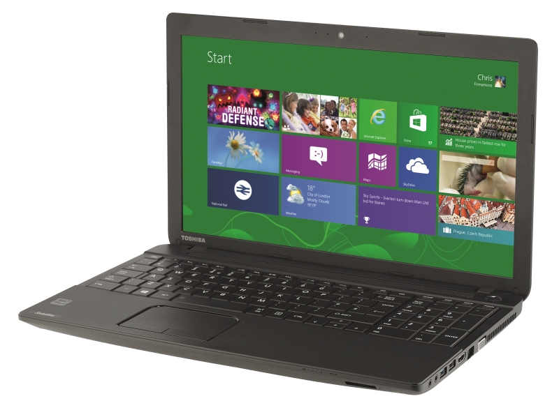 laptop gi&aacute; rẻ Toshiba sở hữu thiết kế nhỏ gọn, đẹp mắt