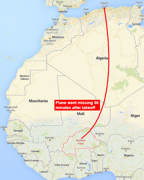Air Algeria (Air Algeria), ch&iacute;nh thức th&ocirc;ng b&aacute;o danh s&aacute;ch h&agrave;nh kh&aacute;ch v&agrave; phi h&agrave;nh đo&agrave;n m&aacute;y bay AH5017 đ&atilde; rơi tại v&ugrave;ng Tilemsi c&aacute;ch Gao 70km, nằm ở ph&iacute;a Đ&ocirc;ng Nam Mali.