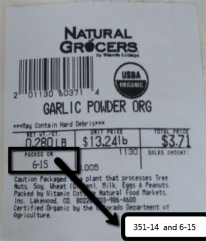 Bột tỏi nhập khẩu củ h&atilde;ng Natural Grocers bị nghi ngờ nhiễm khuẩn