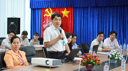 &Ocirc;ng Nguyễn Th&agrave;nh Hiển - Chi cục trưởng Chi cục Ti&ecirc;u chuẩn Đo lường Chất lượng ph&aacute;t biểu khai mạc hội thảo