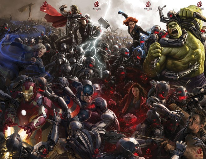 'Avengers: Age of Ultron' cũng là siêu phẩm phim bom tấn Hollywood 2015 được người xem hồi hộp đón chờ 'Avengers: Age of Ultron' cũng là siêu phẩm phim bom tấn Hollywood 2015 được người xem hồi hộp đón chờ
