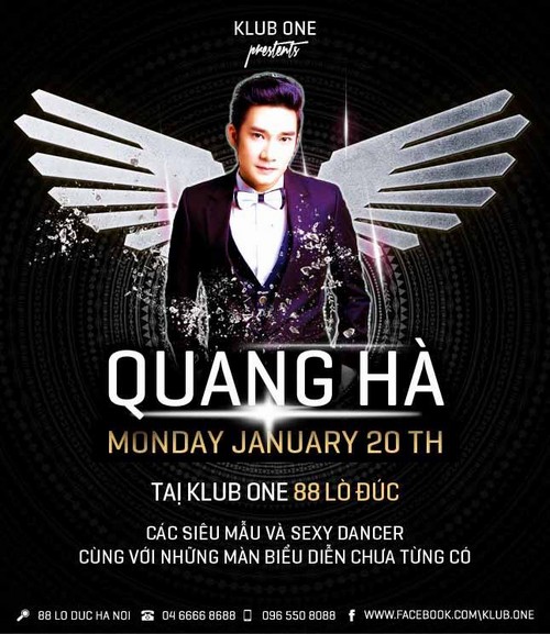 Quang H&agrave; đ&atilde; c&oacute; đ&ecirc;m nhạc minishow đ&aacute;nh dấu sự trở lại tại Klub One