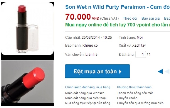 Son m&ocirc;i gi&aacute; rẻ kh&ocirc;ng r&otilde; nguồn h&agrave;ng b&aacute;n tr&agrave;n lan tr&ecirc;n chợ online