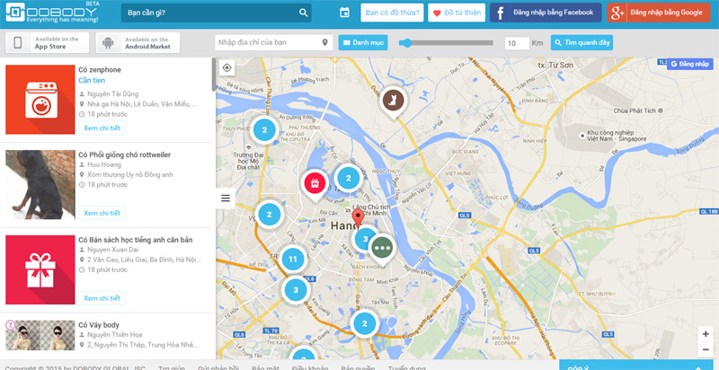Ứng dụng DOBODY tr&ecirc;n giao diện Web
