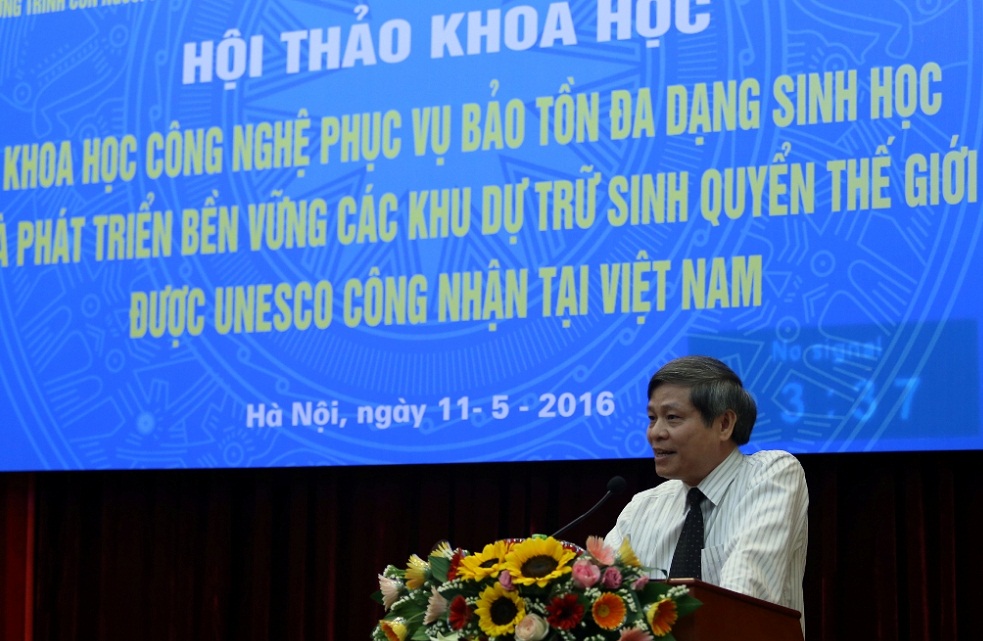  hội thảo &ldquo;KH&CN phục vụ bảo tồn đa dạng sinh học v&agrave; ph&aacute;t triển bền vững c&aacute;c Khu dự trữ sinh quyển thế giới được UNESCO c&ocirc;ng nhận tại Việt Nam&rdquo; 