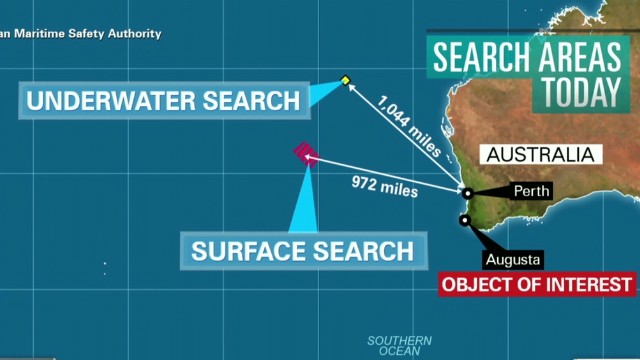 Vị tr&iacute; được cho l&agrave; t&igrave;m thấy h&igrave;nh ảnh mảnh vỡ m&aacute;y bay MH370 Malaysia mất t&iacute;ch