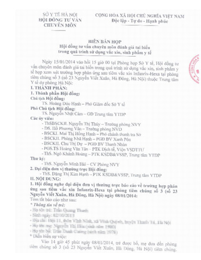 Trẻ tử vong sau khi ti&ecirc;m vắc xin
