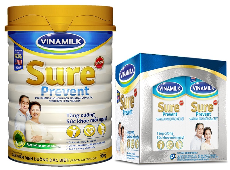 sản phẩm Vinamilk SurePrevent Mới
