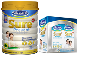sản phẩm Vinamilk SurePrevent Mới