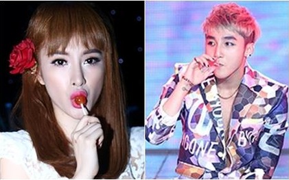 H&igrave;nh ảnh ngậm kẹo m&uacute;t của Angela Phương Trinh khiến người xem nhớ tới h&igrave;nh ảnh Sơn T&ugrave;ng trước kia