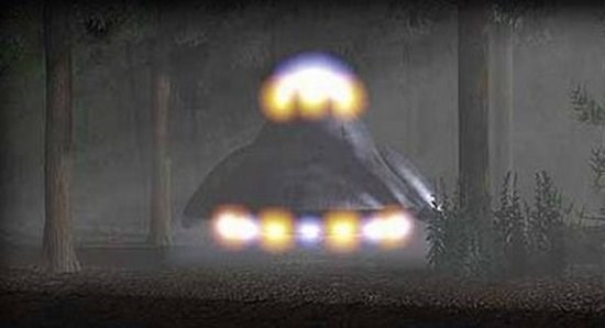 &Aacute;nh s&aacute;ng ph&aacute;t ra từ UFO 