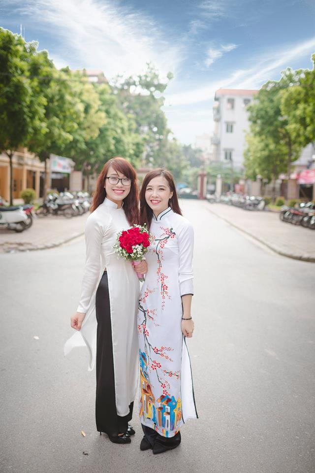 Áo dài kỷ yếu phù hợp cho người gầy