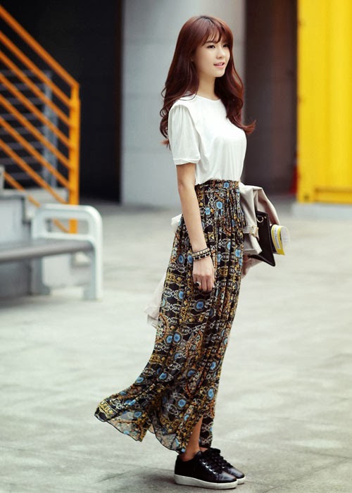 Mix đồ đa dạng c&ugrave;ng &aacute;o ph&ocirc;ng trơn