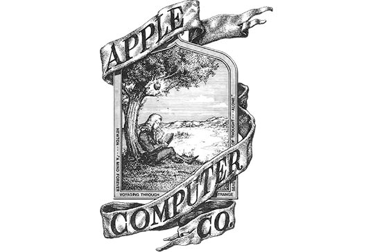 logo đầu ti&ecirc;n của Apple được thiết kế bởi Ronald Wayne. Ảnh: Mobie88
