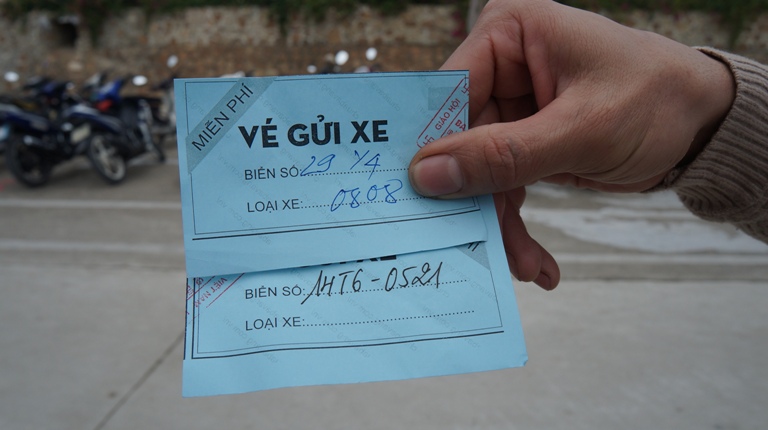 Vé gửi xe miến phí