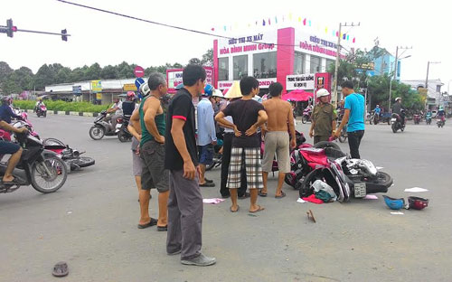 Hiện trường vụ tai nạn giao th&ocirc;ng