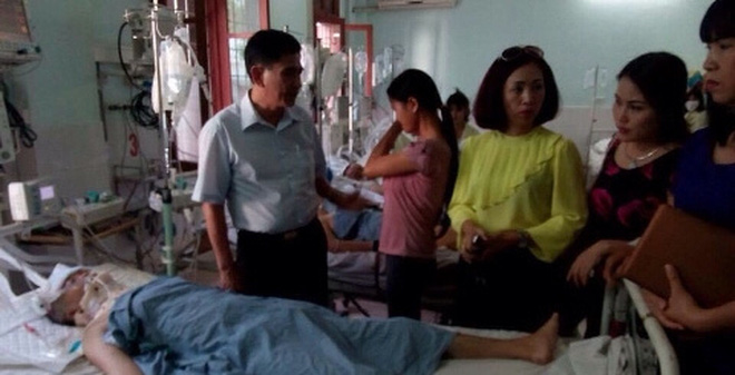 Chị C&uacute;c đang được cấp cứu tại Bệnh viện Việt Tiệp, Hải Ph&ograve;ng sau vụ tai nạn giao th&ocirc;ng kinh ho&agrave;ng
