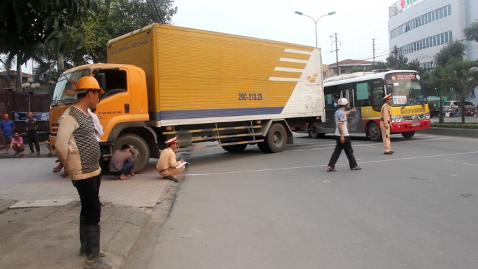 Hiện trường vụ tai nạn giao th&ocirc;ng