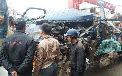 Rất may 2 t&agrave;i xế chỉ bị thương nhẹ sau vụ tai nạn giao th&ocirc;ng