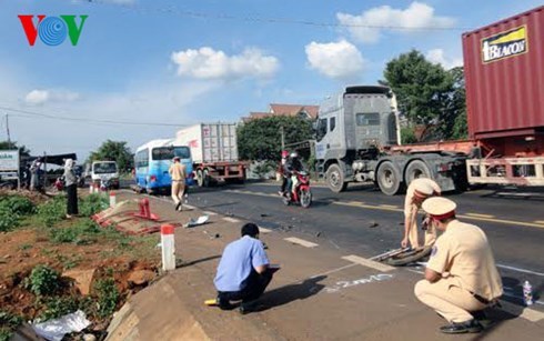 Hiện trường một vụ tai nạn giao th&ocirc;ng