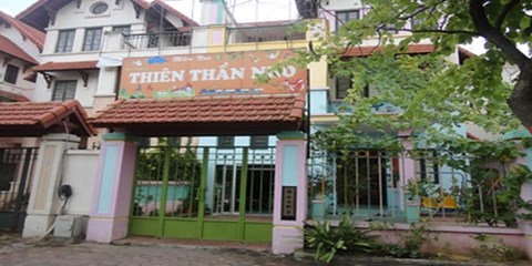 Trường mầm non Thi&ecirc;n Thần Nhỏ nơi xảy ra vụ việc đau l&ograve;ng