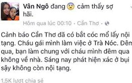 C&ocirc;ng an TP.Cần Thơ sẽ xử l&yacute; nghi&ecirc;m khắc c&aacute;c chủ t&agrave;i khoản Facebook được x&aacute;c định tung tin đồn thất thiệt