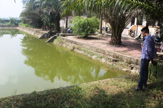 Hồ nước nơi xảy ra vụ việc b&eacute; 3 tuổi tử vong v&igrave; bị đuối nước ở Vinh, Nghệ An