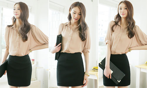 Những chiếc v&aacute;y c&ocirc;ng sở dạng loa k&egrave;n hay d&aacute;ng chữ A sẽ gi&uacute;p ph&aacute;i đẹp trẻ trung hơn rất nhiều