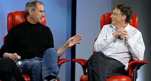 steve jobs v&agrave; bill gates