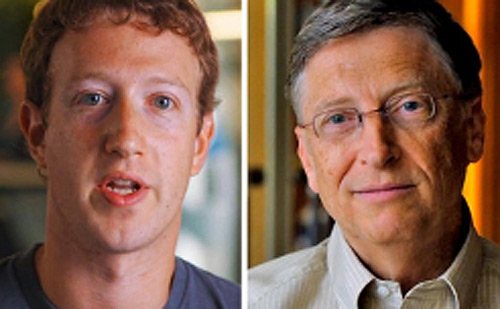 bill gates v&agrave; &ocirc;ng tr&ugrave;m facebook