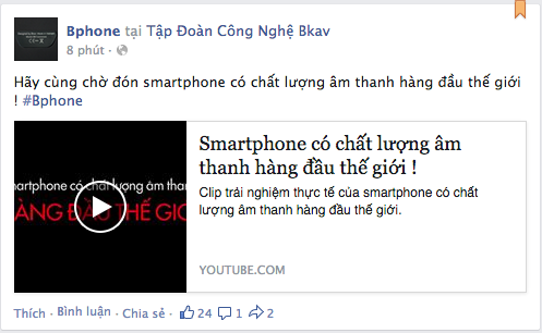 Clip tuy&ecirc;n bố smartphone BPhone của BKAV c&oacute; chất lượng &acirc;m thanh h&agrave;ng đầu thế giới