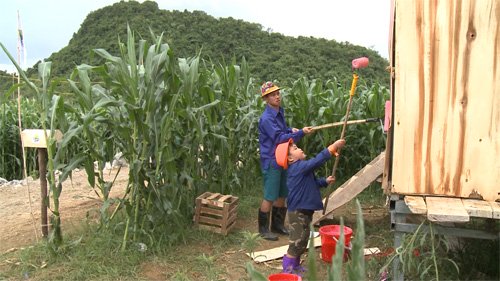 Những ng&ocirc;i nh&agrave; rực rỡ sắc m&agrave;u đ&atilde; được trang tr&iacute; xong c&ugrave;ng với những bức tranh &yacute; nghĩa về t&igrave;nh cảm gia đ&igrave;nh