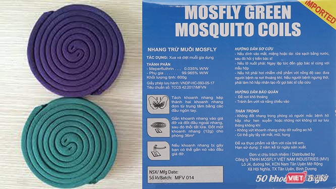 Thu hồi to&agrave;n bộ sản phẩm Mosfly Green Mosquito Coils do C&ocirc;ng ty TNHH Mosfly Việt Nam Industries nhập khẩu, ph&acirc;n phối
