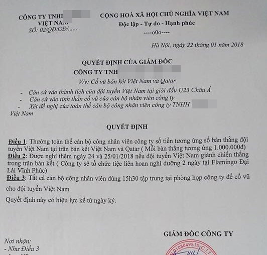 nhan-vien-khong-tham-gia-co-vu-u23-viet-nam-se-bi-phat-mot-ngay-luong