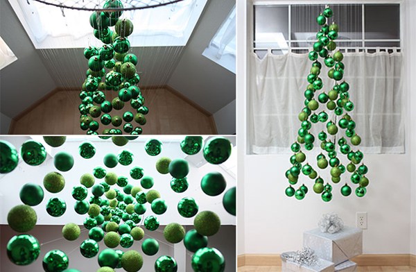 C&aacute;ch trang tr&iacute; c&acirc;y th&ocirc;ng Noel tr&ecirc;n tường từ những quả ch&acirc;u