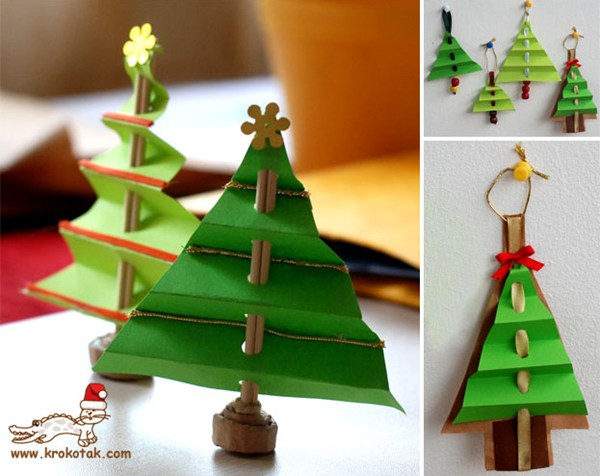 C&aacute;ch l&agrave;m c&acirc;y th&ocirc;ng noel tr&ecirc;n tường bằng giấy