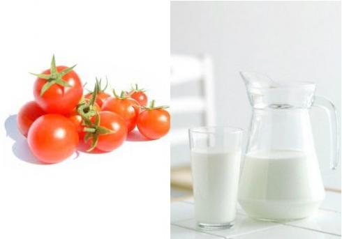 Sử dụng cà chua và sữa tươi là cách làm trắng da nhanh chóng