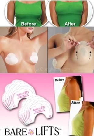 Sử dụng miếng d&aacute;n n&acirc;ng ngực sẽ gi&uacute;p chị em cải thiện v&ograve;ng một (Ảnh minh họa)
