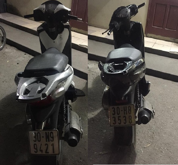 Hai chiếc xe SH 